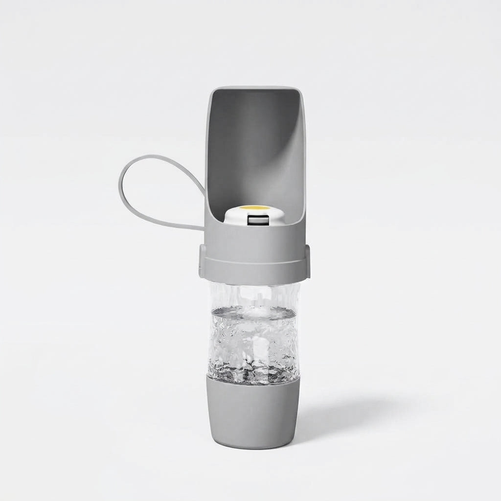 KleverPaw™ 2-in-1 Foldable Pet Water Bottle & Food Dispenser – Large 690ml Leak-Proof Travel Cup for Dogs & Cats